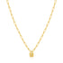 Gold Chunky Chain Padlock Necklace